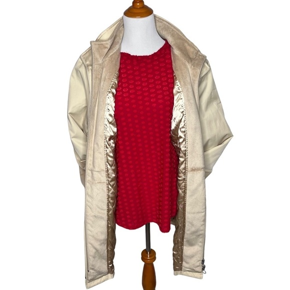 Weatherproof All Weather Mid Length Car Coat Ivory Size XL Insulated Zip Classic - Picture 4 of 13